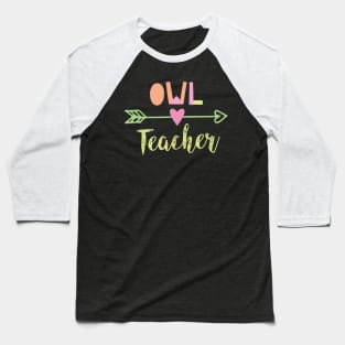 Owl Teacher Gift Idea Baseball T-Shirt